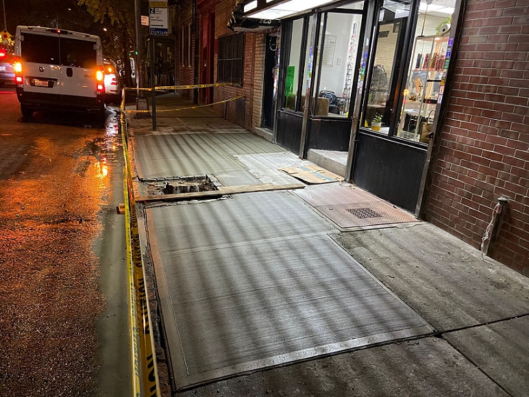 DOT sidewalk repair in NYC