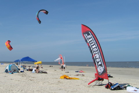 Beaches On Jekyll Island Are Ideal For Kite Flying With Children